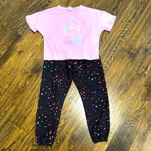 Pink and Black Kids Pajama Set
